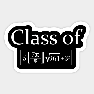 Class of 2024 Math Geek Funny Pi 8th Grade Graduation Gift Sticker